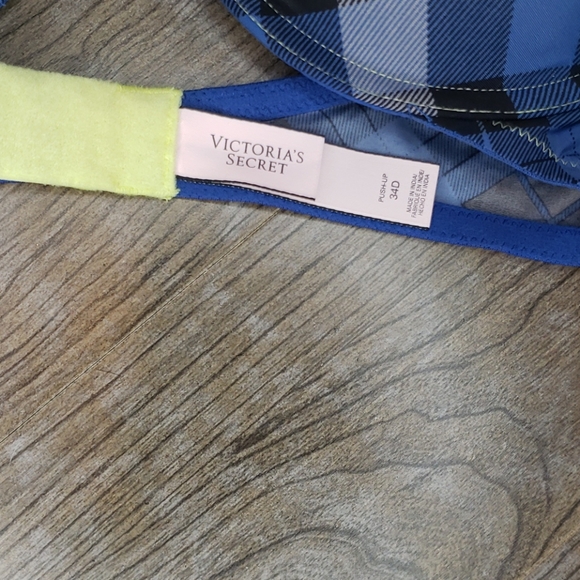 Nwot Victoria secret 34D push up bra blue - Picture 2 of 4